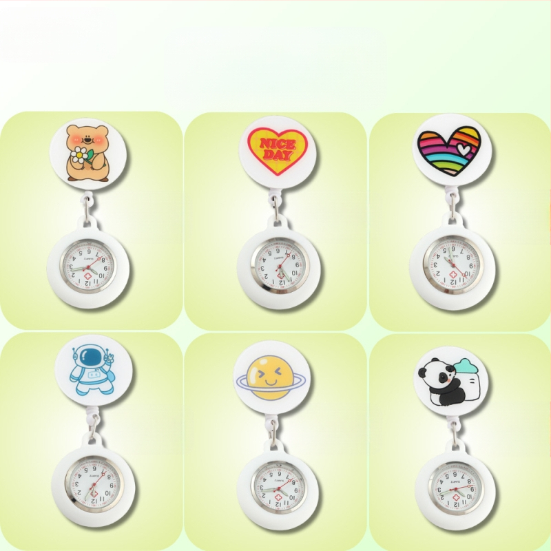 Behúzható nővéróra, Aranyos zsebóra, Függőóra orvosoknak, Világító óra diákoknak, Női modell, Raktáron, Gyors szállítás, Világító számlap