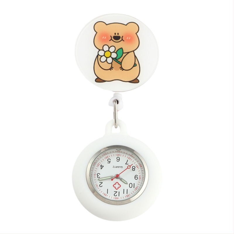 Behúzható nővéróra, Aranyos zsebóra, Függőóra orvosoknak, Világító óra diákoknak, Női modell, Raktáron, Gyors szállítás, Világító számlap