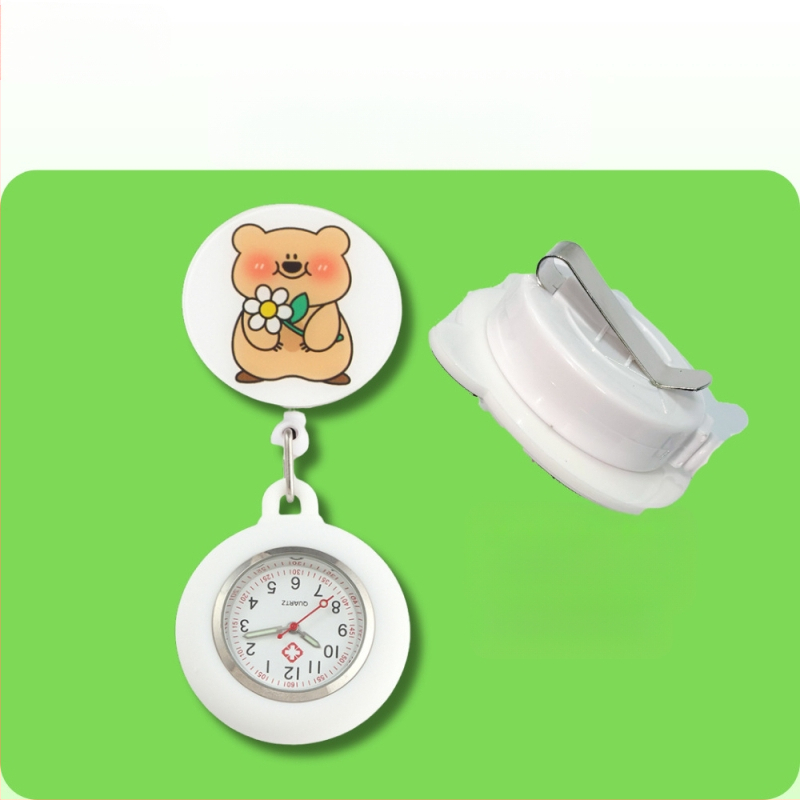 Behúzható nővéróra, Aranyos zsebóra, Függőóra orvosoknak, Világító óra diákoknak, Női modell, Raktáron, Gyors szállítás, Világító számlap