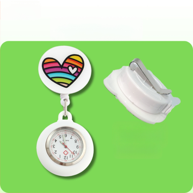 Behúzható nővéróra, Aranyos zsebóra, Függőóra orvosoknak, Világító óra diákoknak, Női modell, Raktáron, Gyors szállítás, Világító számlap