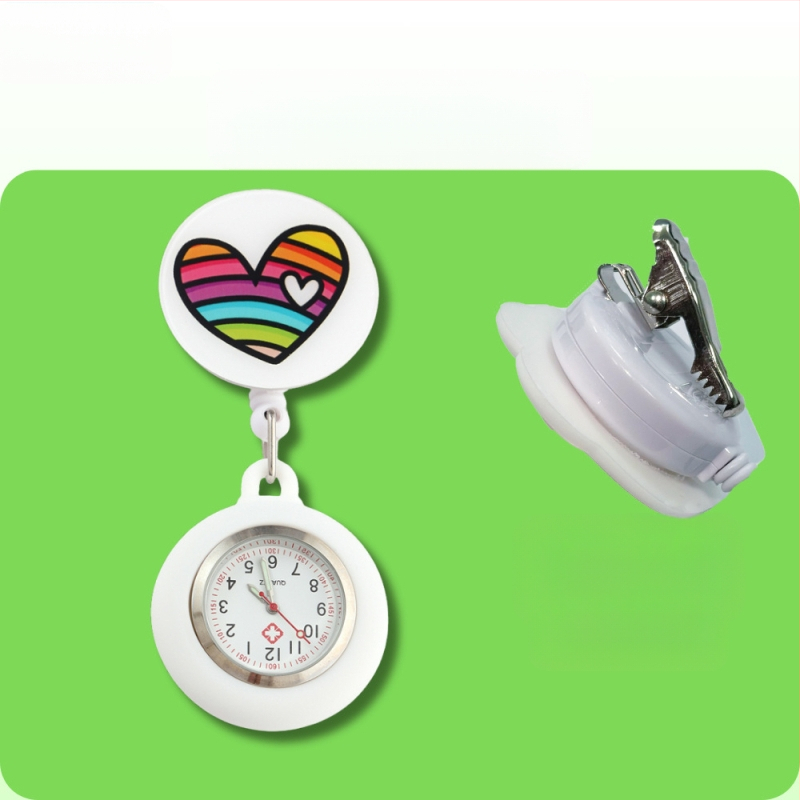 Behúzható nővéróra, Aranyos zsebóra, Függőóra orvosoknak, Világító óra diákoknak, Női modell, Raktáron, Gyors szállítás, Világító számlap