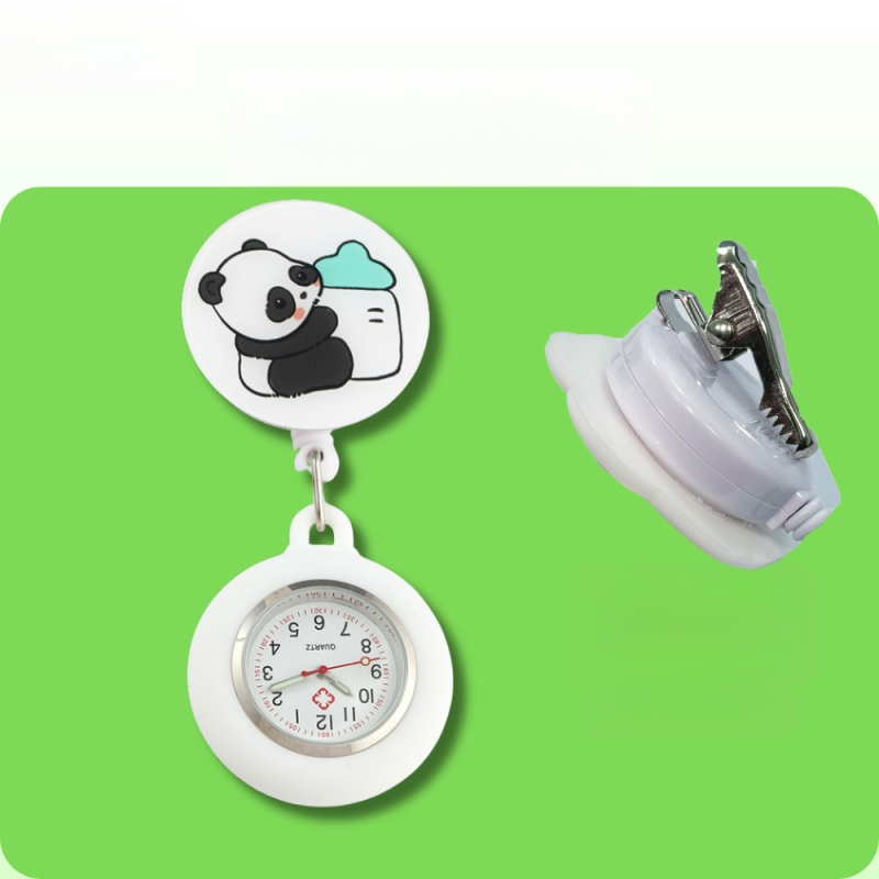 Behúzható nővéróra, Aranyos zsebóra, Függőóra orvosoknak, Világító óra diákoknak, Női modell, Raktáron, Gyors szállítás, Világító számlap