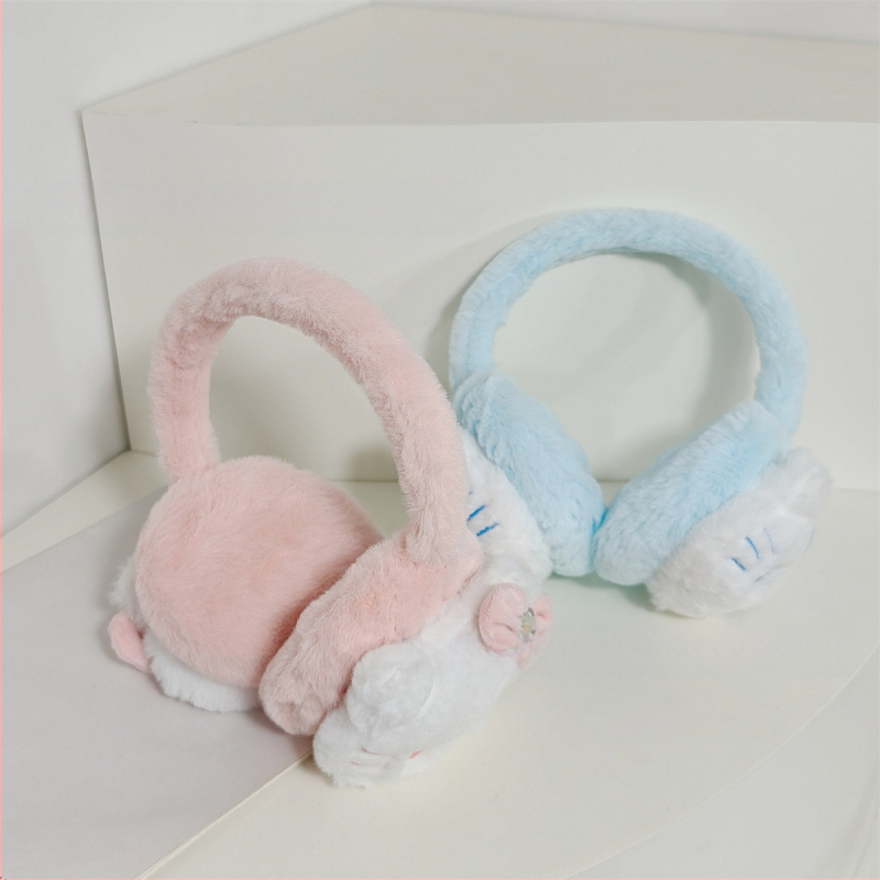 Téli rajzfilm plüss macska fülvédők megvastagított fülvédők kimegy lovaglás szélálló fülvédők aranyos fülvédő műtárgy