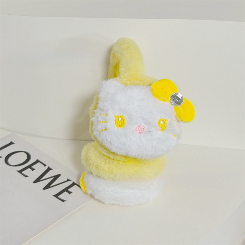 Téli rajzfilm plüss macska fülvédők megvastagított fülvédők kimegy lovaglás szélálló fülvédők aranyos fülvédő műtárgy