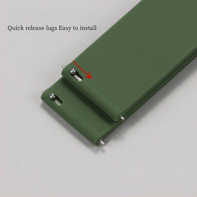 Új, gyorsan kioldható szilikon óraszíj Samsung Huawei Gt okosóraszíjhoz (16/18/20/22/24 mm), raktáron