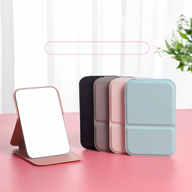 Ins Style egyszínű sminktükör diákkollégium átlátszó sminktükör utazó hordozható hordozható hordozható kis tükör összecsukható hordozható