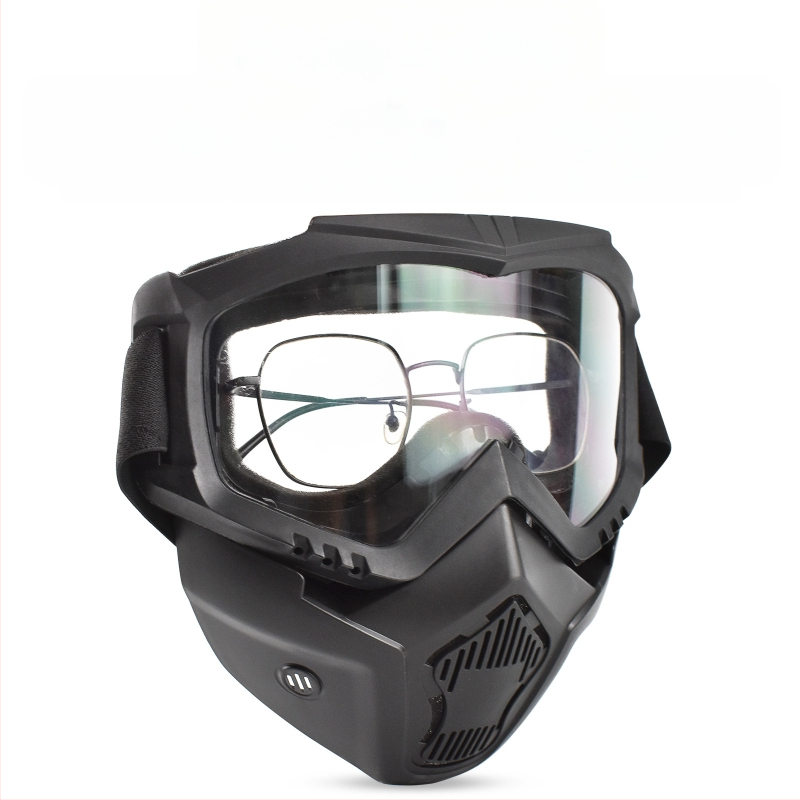 Mască tactică cu lentilă schimbătoare de culoare 3MM, mască de protecție pentru ciclism în aer liber, schi fond, ochelari de protecție CS în aer liber