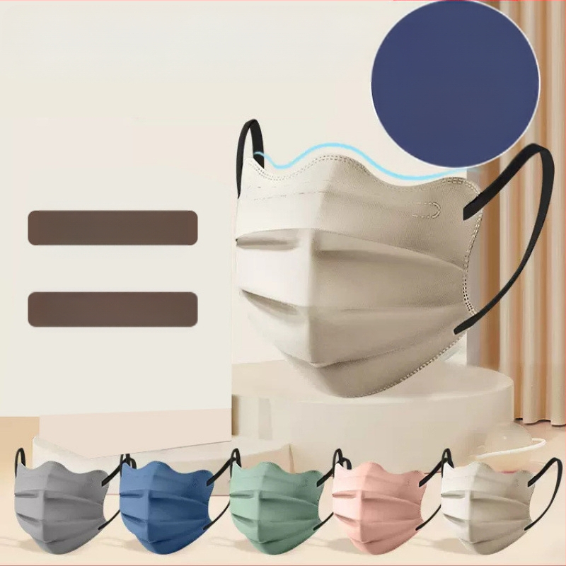 Morandi Color medicinska maska za jednokratnu upotrebu, medicinska kirurgija, 3D leptir val V lice, kut oka, ženska, visoka vrijednost boje