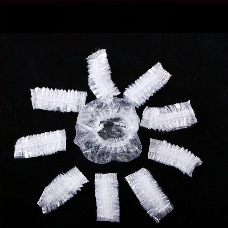 100 ümmargust šampooni juuksevärvi juuste küpsetusõli veekindlad ühekordselt kasutatavad kõrvaklapid PE-riba tüüpi plastist juuksekõrvaklapid hulgimüük