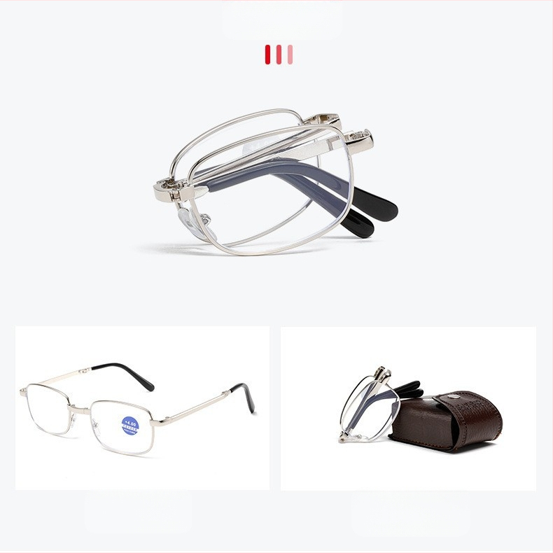 Hordozható, összecsukható, kék fény elleni presbioszkópos szemüveg, unisex klasszikus presbioszkópos szemüveg, futó Jianghu istálló szemüveg