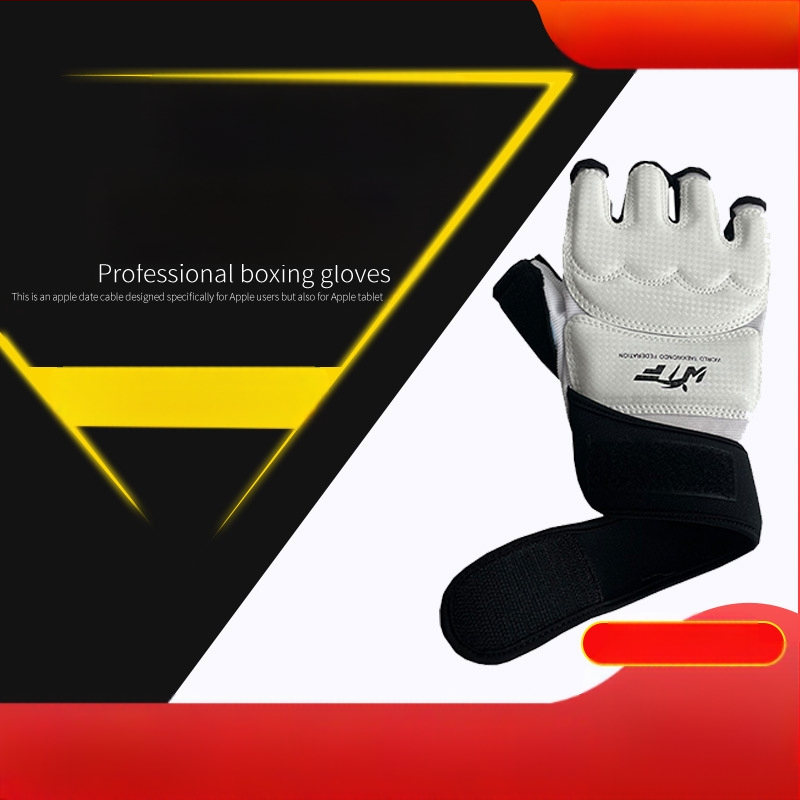 Poksikindad poole sõrmega poksikindad täiskasvanutele Sanda meestele ja naistele võitlus taekwondo käekaitse jalakate taekwondo käekaitse