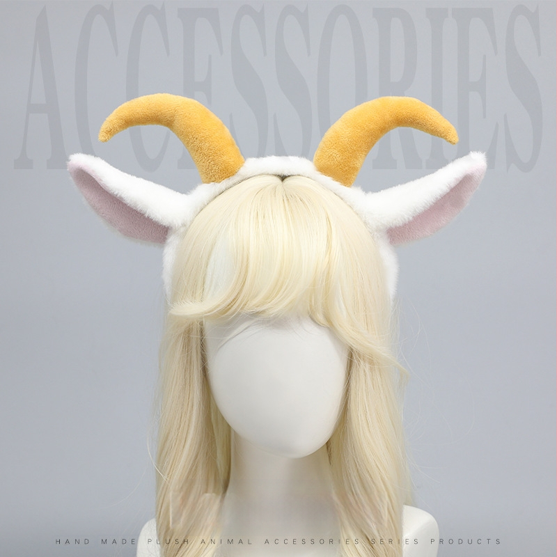 Aranyos plüss állatfülek cosplay képregény kiállítás kellékek bárányfülek fejpánt szarv fejdísz haj kiegészítők