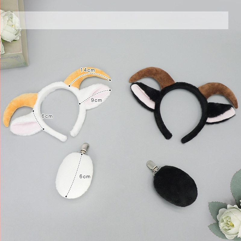 Aranyos plüss állatfülek cosplay képregény kiállítás kellékek bárányfülek fejpánt szarv fejdísz haj kiegészítők