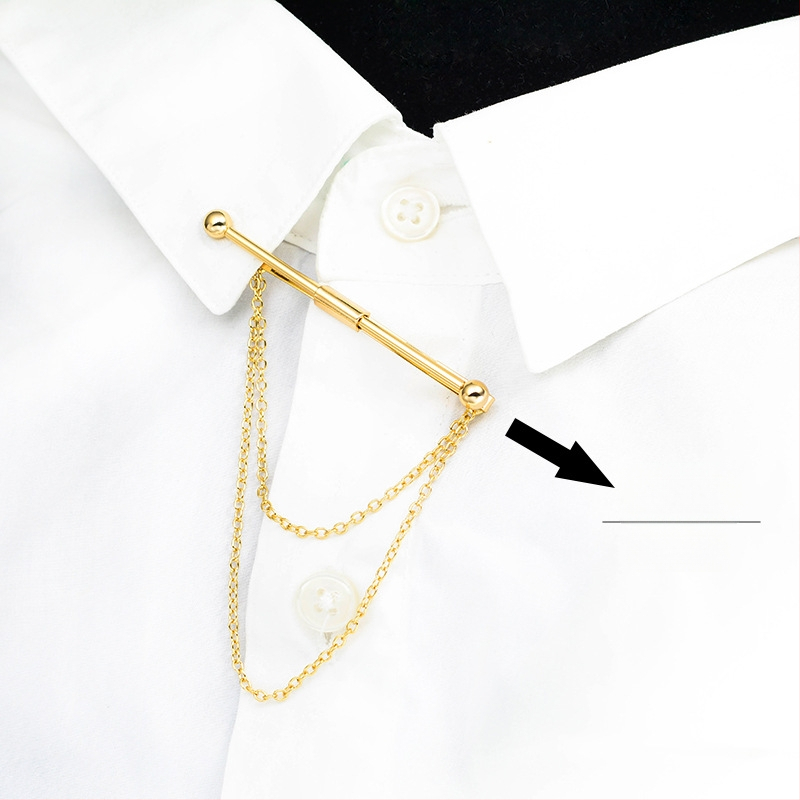 Univerzális inggallér, csatos gallér, csatos bojtos nyakkendő, stift, hosszú gallér, nyakkendő, gallértartó, fém bross