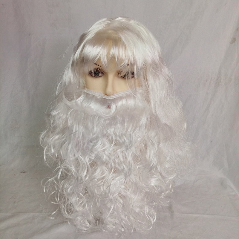 Външнотърговски износ Коледна перука фалшива брада Дядо Коледа коса за глава Парти брада Дядо Коледа реквизит за брада