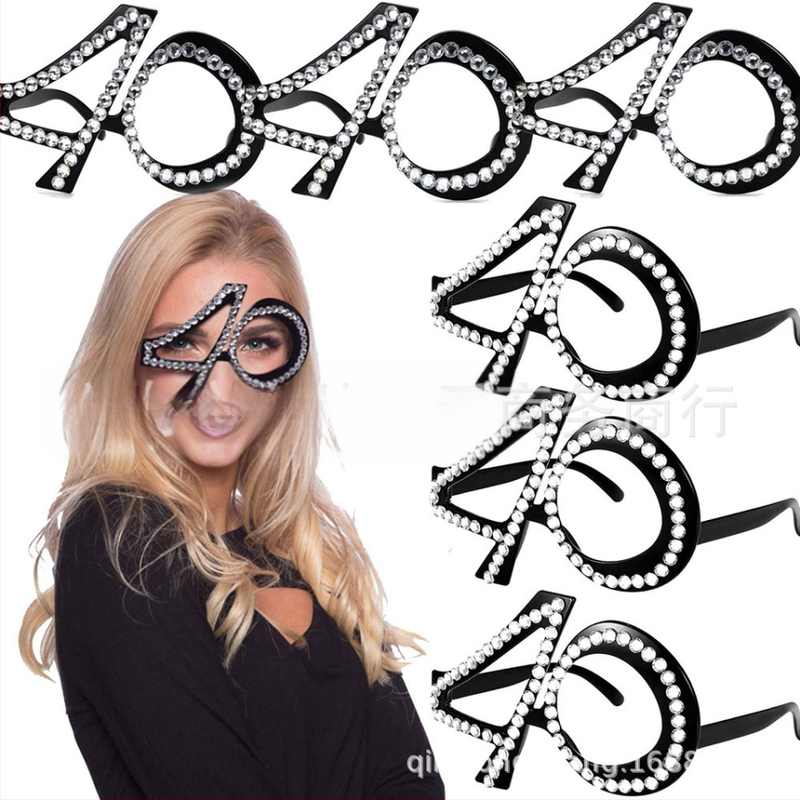 30 éves 40 éves 50 éves digitális születésnapi szemüveg új születésnapi parti korona vállpántos etikett pántos öltöny