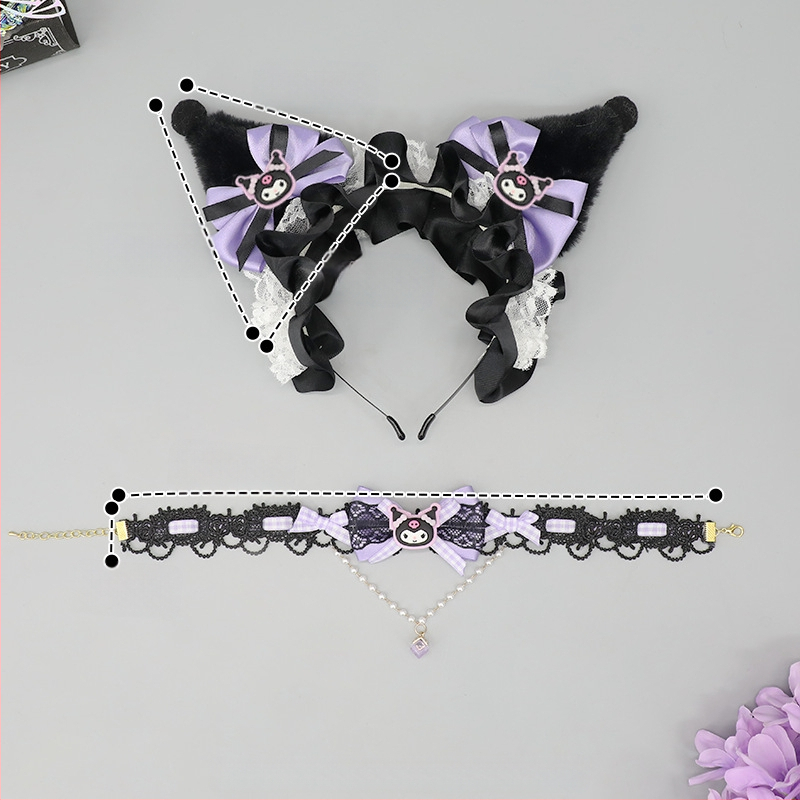 Szimulációs plüss fülek haj kiegészítők lolita fejfedők cosplay képregény-aranyos kulommi hajkarika