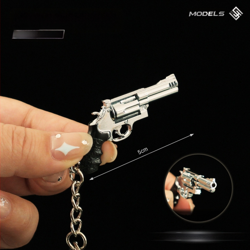 Béke Elite környező fém kulcstartó Smith Wesson Revolver kispuska modell iskolatáska ötvözet medál