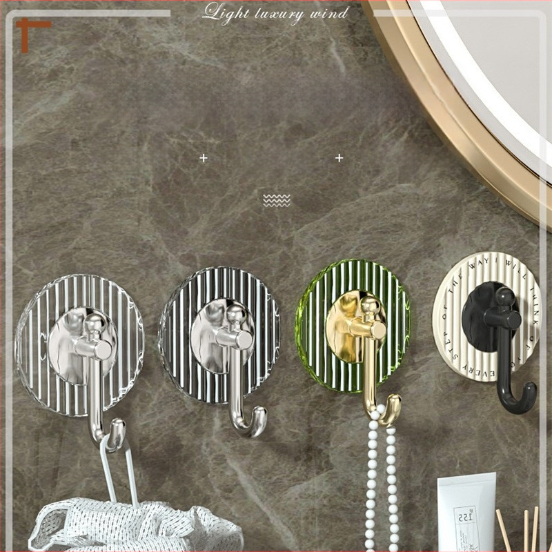 Ľahký luxusný háčik, samolepiaci, silný, nosný, neperforovaný, kúpeľňový, toaletný háčik na stenu, dvere, zadné bezšvíkové háčiky na uteráky