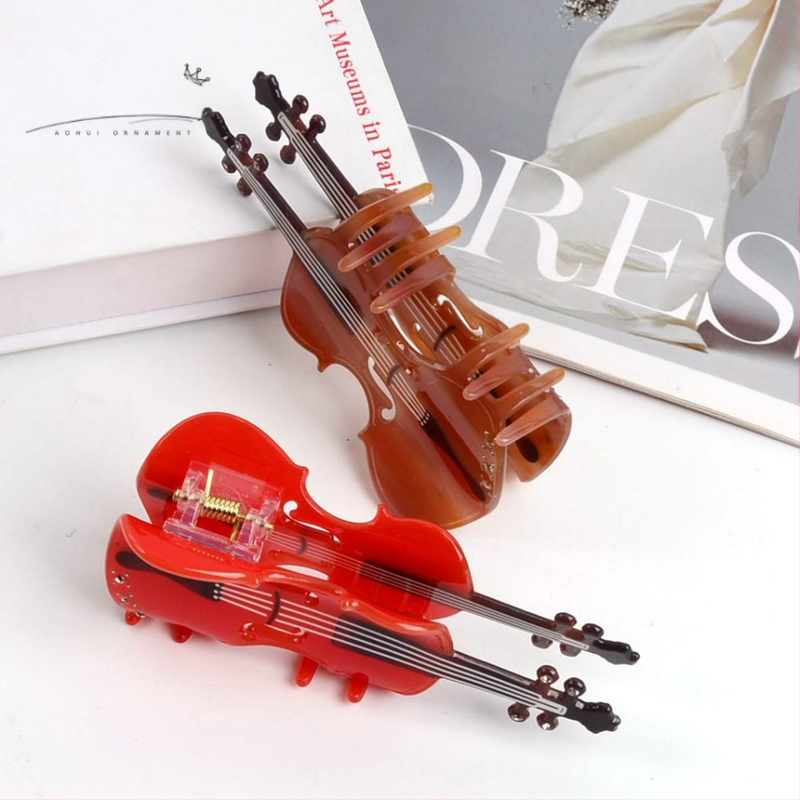 Külkereskedelem, határokon átnyúló új, kreatív, egyszerű, faerezetes hegedű hajtű, nagy érzékkel a fej hátsó részén lévő hajcsavarhoz, nagykereskedelem