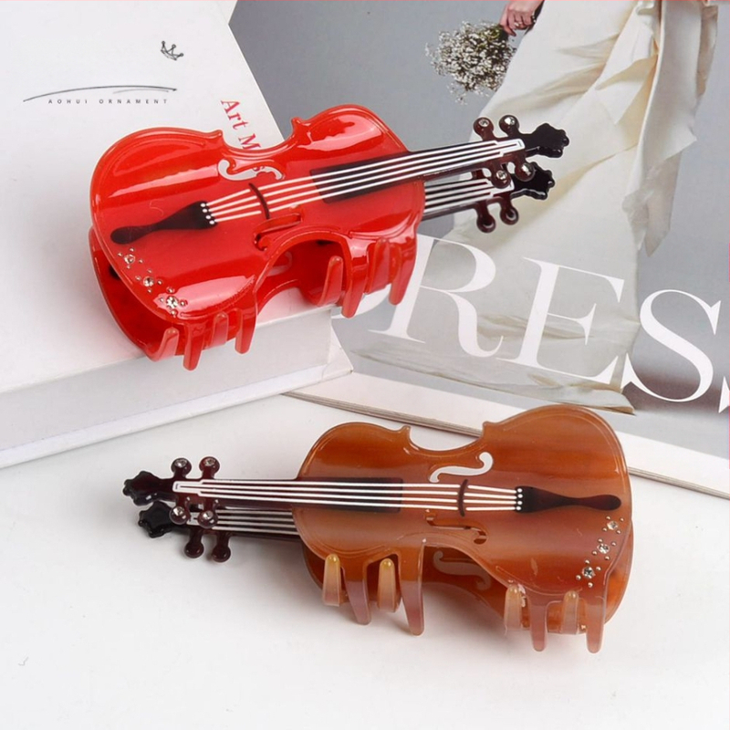 Külkereskedelem, határokon átnyúló új, kreatív, egyszerű, faerezetes hegedű hajtű, nagy érzékkel a fej hátsó részén lévő hajcsavarhoz, nagykereskedelem