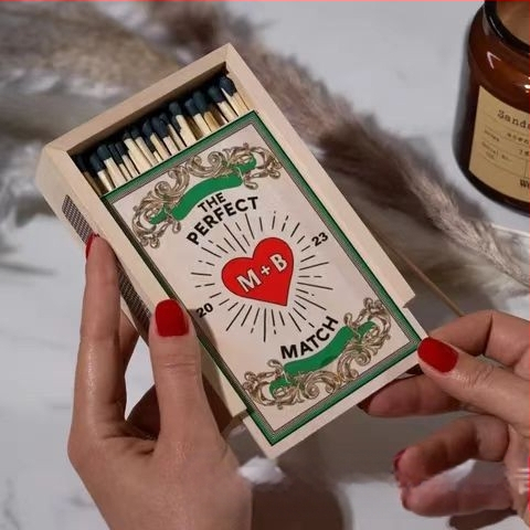 Spot Retro fa gyufásdoboz Hotel bár eldobható gyufásdoboz aromaterápiás gyertya gyufás csomagoló doboz