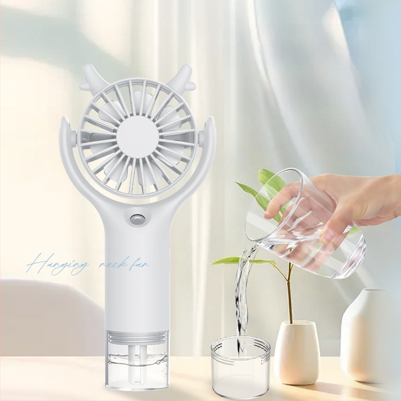 Piiriülene uus käeshoitav pihustusventilaator mini kaasaskantav kaelaventilaator lauaarvuti vaigistatud raske udu kingitus hulgimüük