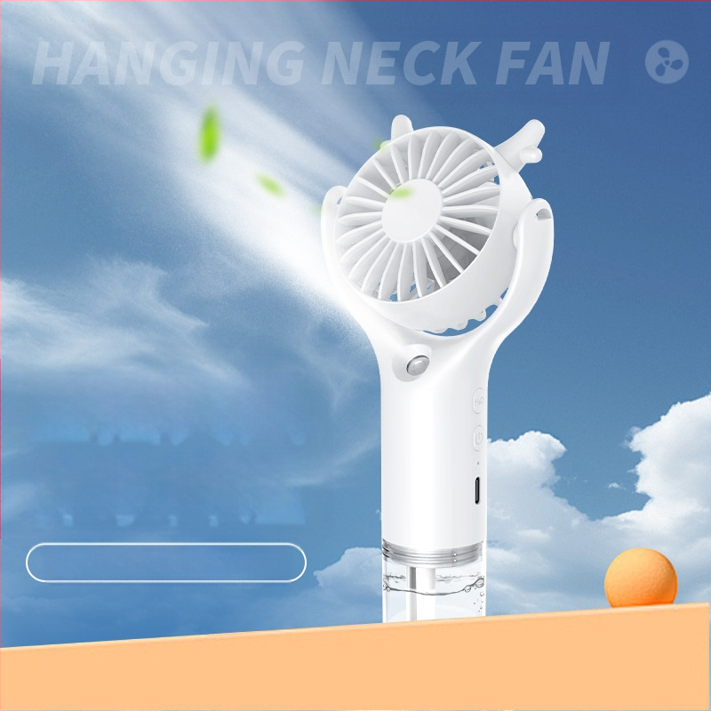 Piiriülene uus käeshoitav pihustusventilaator mini kaasaskantav kaelaventilaator lauaarvuti vaigistatud raske udu kingitus hulgimüük