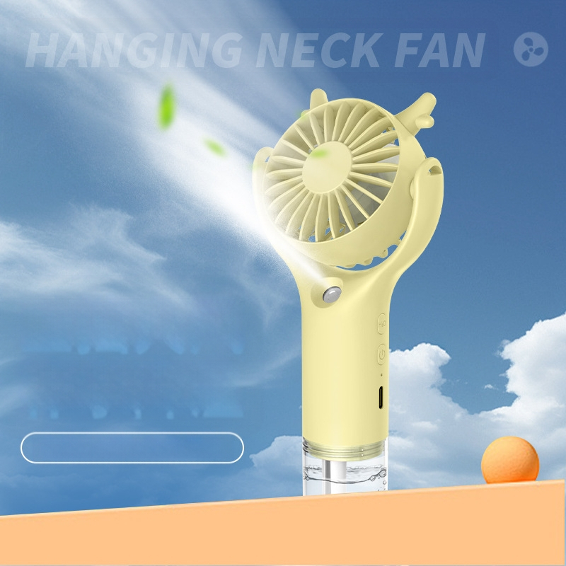 Piiriülene uus käeshoitav pihustusventilaator mini kaasaskantav kaelaventilaator lauaarvuti vaigistatud raske udu kingitus hulgimüük