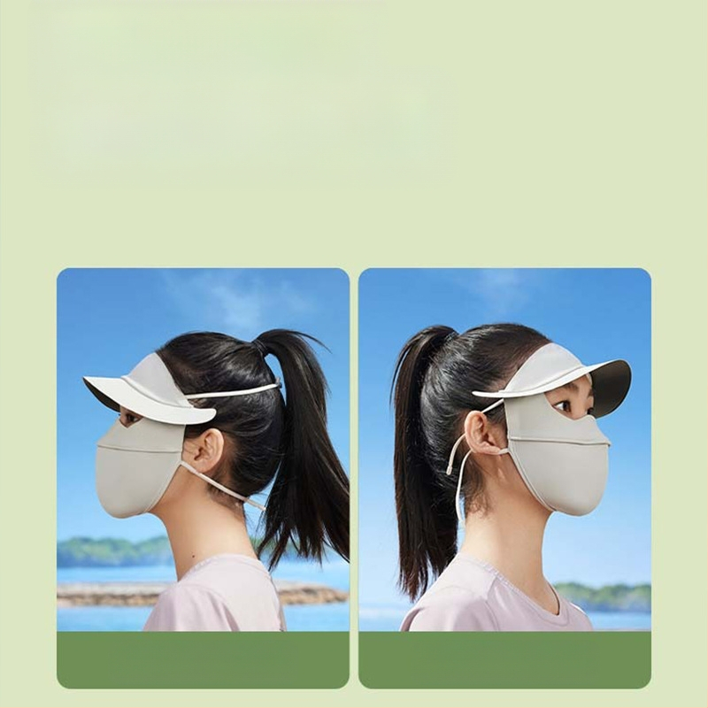 Suvine must kummist äärega Gini nailonist jääsiidist päikesekaitsemask naistele UPF50 hingav ratsapatsimask