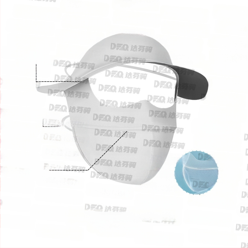 Suvine must kummist äärega Gini nailonist jääsiidist päikesekaitsemask naistele UPF50 hingav ratsapatsimask