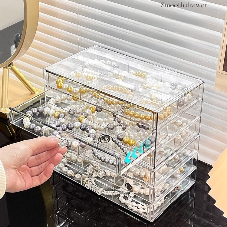 Akril karkötő tárolódoboz Nagy kapacitású osztott nyaklánc karkötő ékszerek Különleges játék kristály karkötő kijelző doboz