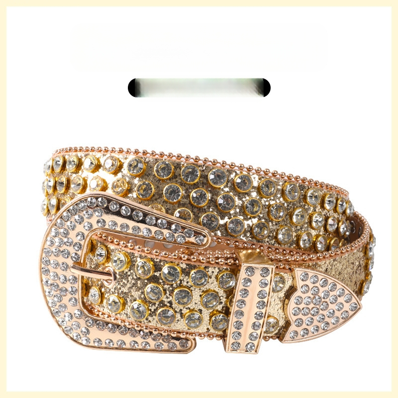 Teljes gyémántos női öv, gyémántokkal kirakott strasszos női öv, divatos, mindenféle színben kapható, széles öv, villámcsapás, gyémánt, kristályos derékpecsét, divatos punk
