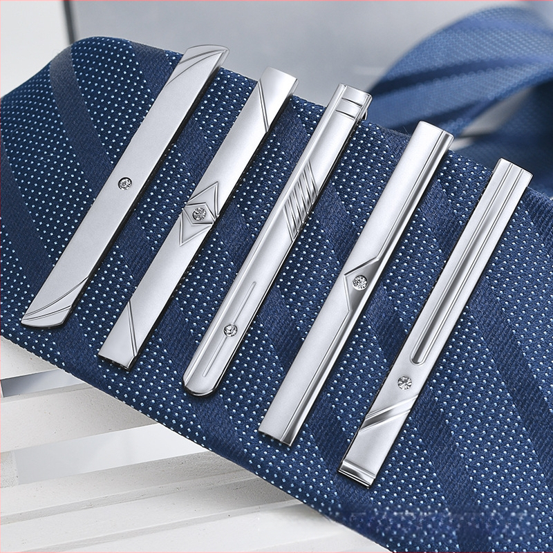 Äriline ametlik meeste kraeklamber 6cm moodne Korea stiilis Briti lipsuklamber hõbedane krae nööpnõelaga hulgimüük