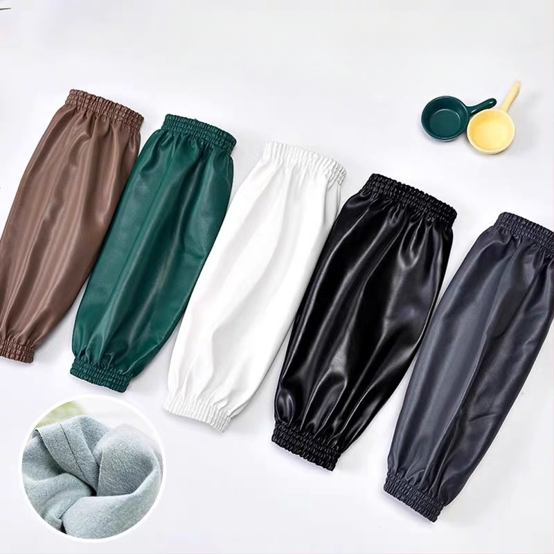 Veekindel ja õlikindel PU meeste ja naiste varrukad täiskasvanutele, töö- ja majapidamisabilistele, koristajatele, saastumisvastane varrukas, lõuend, must