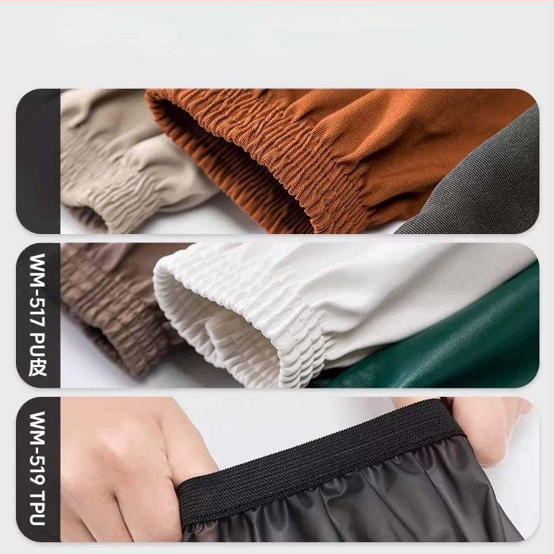 Veekindel ja õlikindel PU meeste ja naiste varrukad täiskasvanutele, töö- ja majapidamisabilistele, koristajatele, saastumisvastane varrukas, lõuend, must