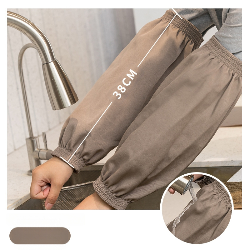 Veekindel ja õlikindel PU meeste ja naiste varrukad täiskasvanutele, töö- ja majapidamisabilistele, koristajatele, saastumisvastane varrukas, lõuend, must