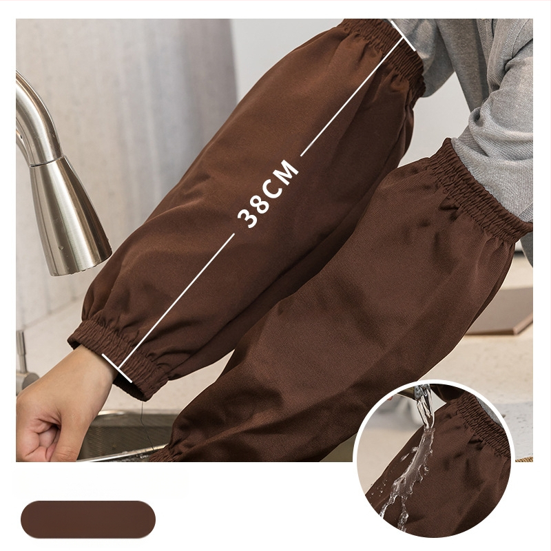 Veekindel ja õlikindel PU meeste ja naiste varrukad täiskasvanutele, töö- ja majapidamisabilistele, koristajatele, saastumisvastane varrukas, lõuend, must