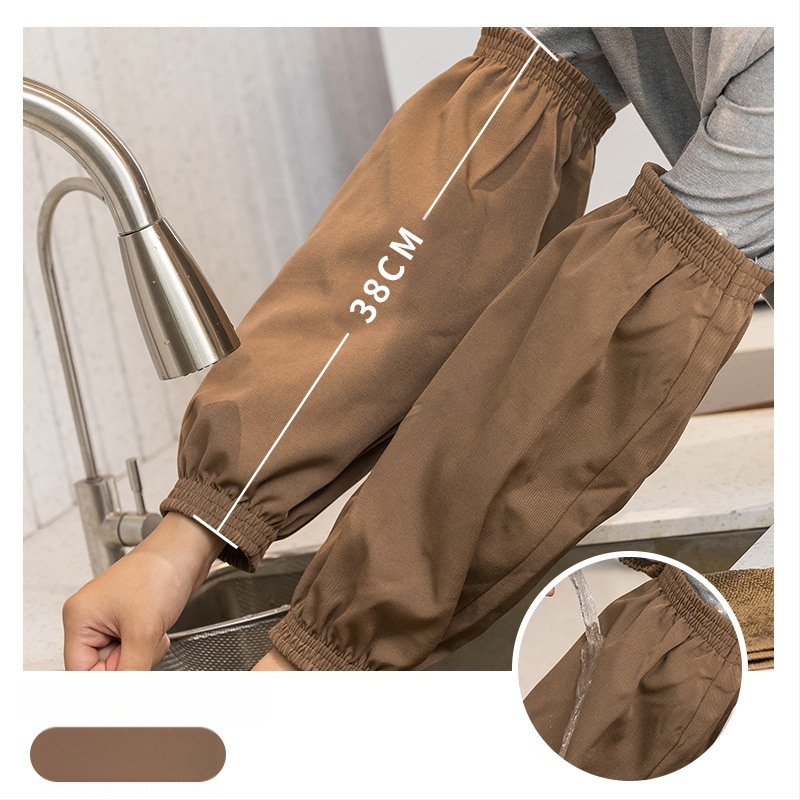 Veekindel ja õlikindel PU meeste ja naiste varrukad täiskasvanutele, töö- ja majapidamisabilistele, koristajatele, saastumisvastane varrukas, lõuend, must