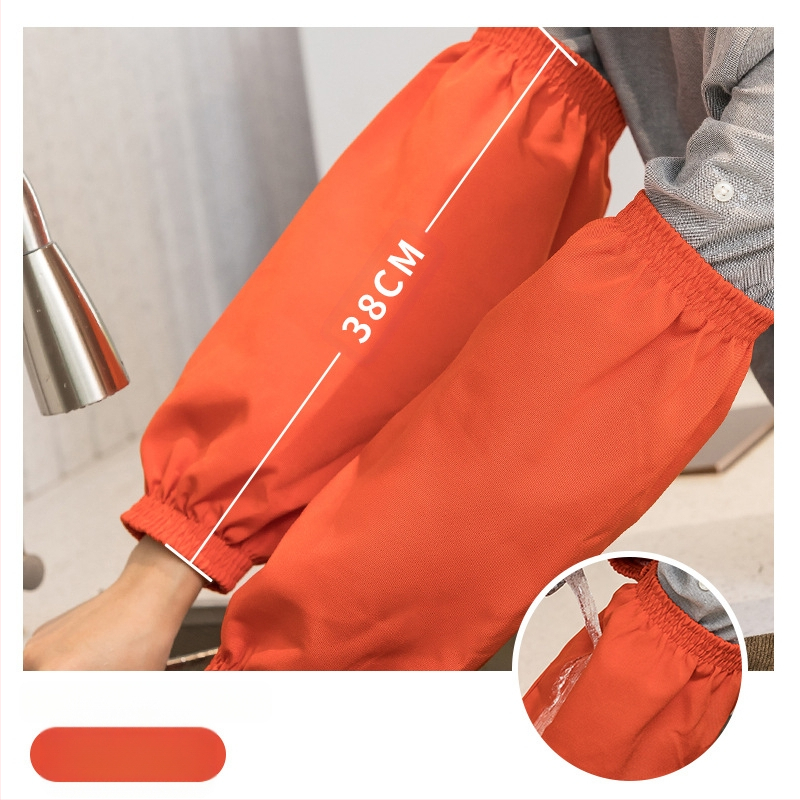 Veekindel ja õlikindel PU meeste ja naiste varrukad täiskasvanutele, töö- ja majapidamisabilistele, koristajatele, saastumisvastane varrukas, lõuend, must