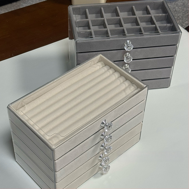 2024 új ékszerdoboz, többrétegű, nagy kapacitású ékszer, karkötő, nyaklánc, fülbevaló, fülbevaló, gyűrű, különféle tárolási lehetőségek