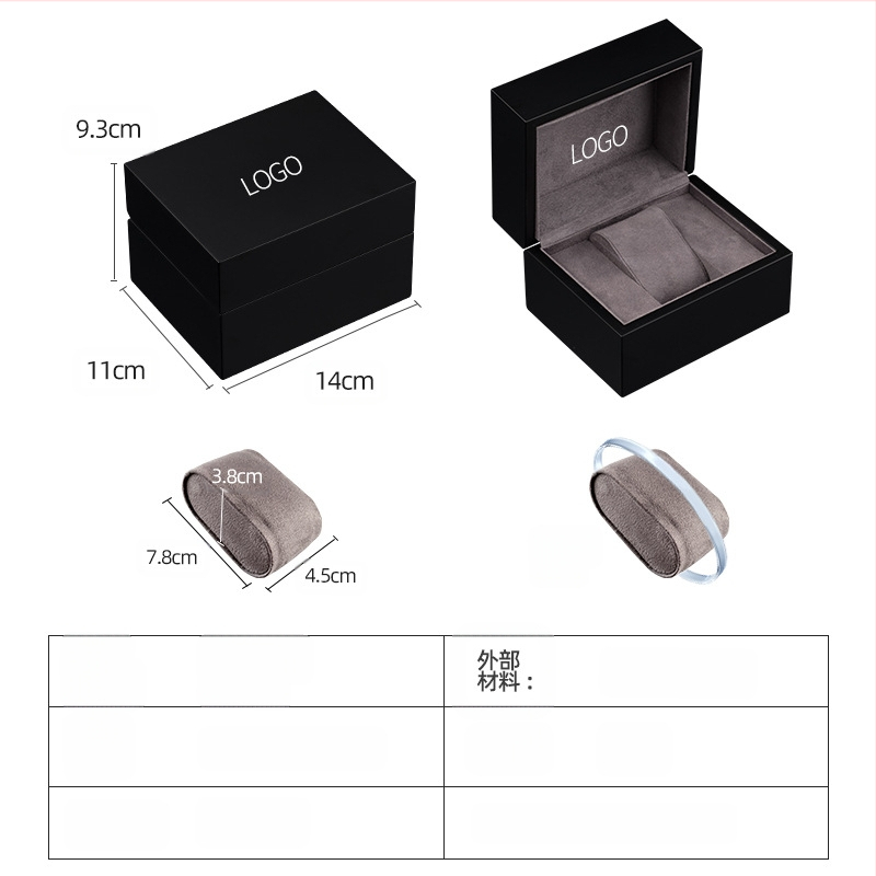 Matinės juodos spalvos laikrodžių dėžutė, daugiaspalvė, aukštos klasės medinė dėžutė, vienos spalvos laikrodžių dėžutė, laikrodžių dovanų dėžutė, gamintojo didmeninė prekyba, sandėliavimas