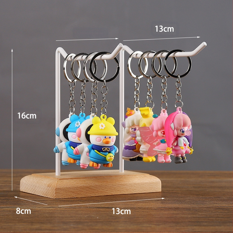 Tömörfa vas fülbevaló kijelző állvány háztartási fülbevalók karton tároló ékszer állvány függő kulcstartó karkötő ékszer állvány