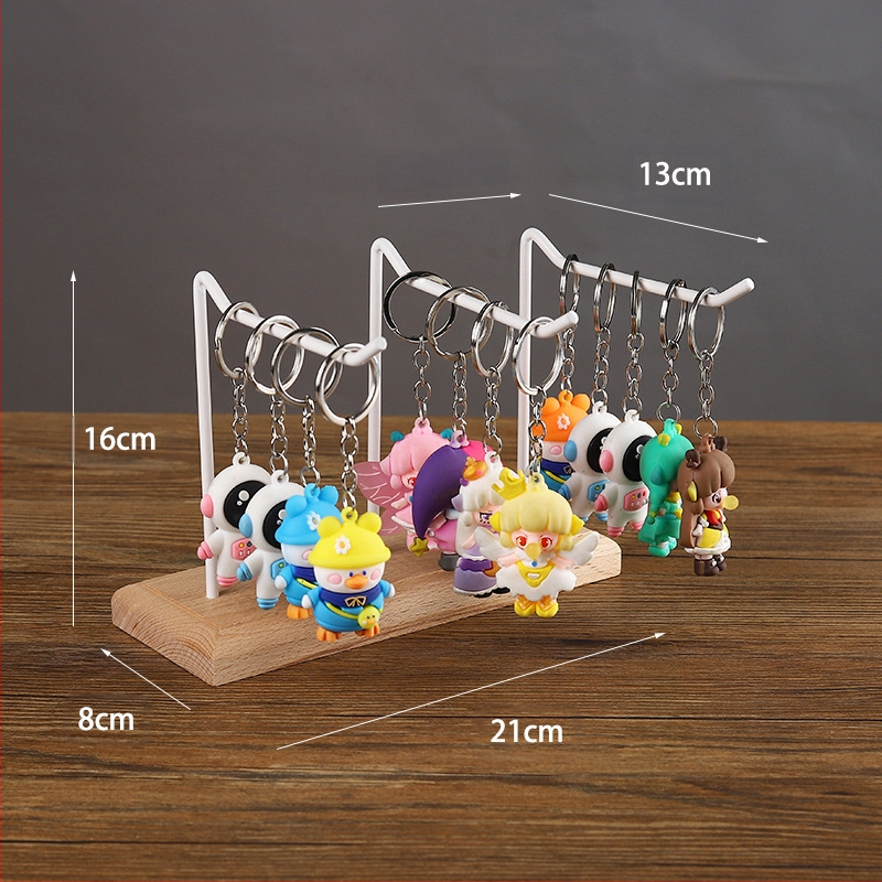 Tömörfa vas fülbevaló kijelző állvány háztartási fülbevalók karton tároló ékszer állvány függő kulcstartó karkötő ékszer állvány