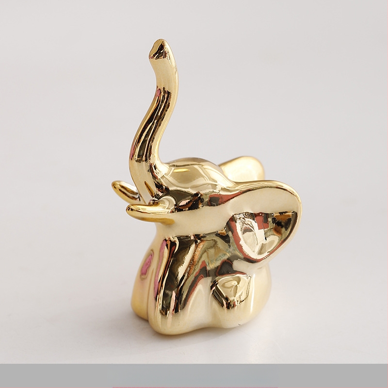 Ins Kaunistused Piiriülene Keraamiline Loominguline Elevandi Mini Jänese Sõrmus Kaelakee Ehete Riiul Loomaakna Väikesed Kaunistused