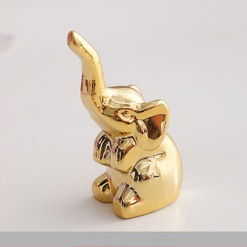 Ins Kaunistused Piiriülene Keraamiline Loominguline Elevandi Mini Jänese Sõrmus Kaelakee Ehete Riiul Loomaakna Väikesed Kaunistused