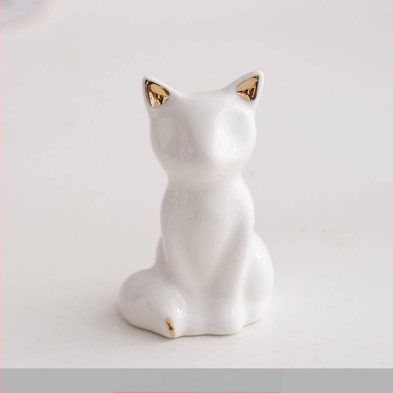 Ins Kaunistused Piiriülene Keraamiline Loominguline Elevandi Mini Jänese Sõrmus Kaelakee Ehete Riiul Loomaakna Väikesed Kaunistused