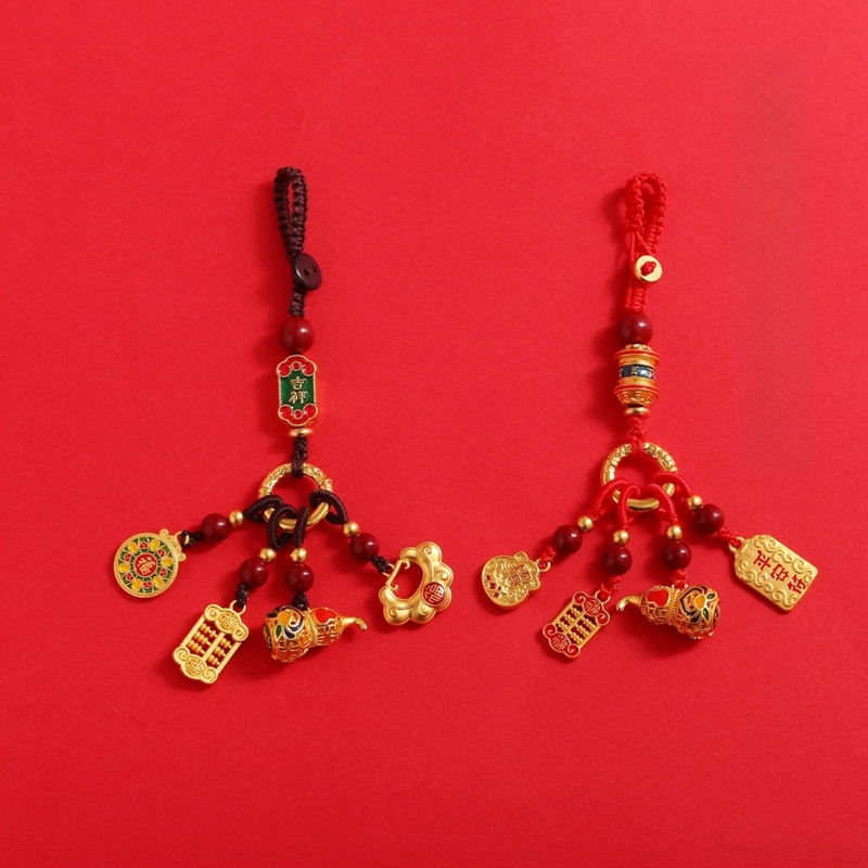 Szerencsés kulcstartó medál National Tide fejlett mobiltelefon-függő kulcstartó függő díszek ősi táska medál kreatív ajándék férfiaknak és nőknek