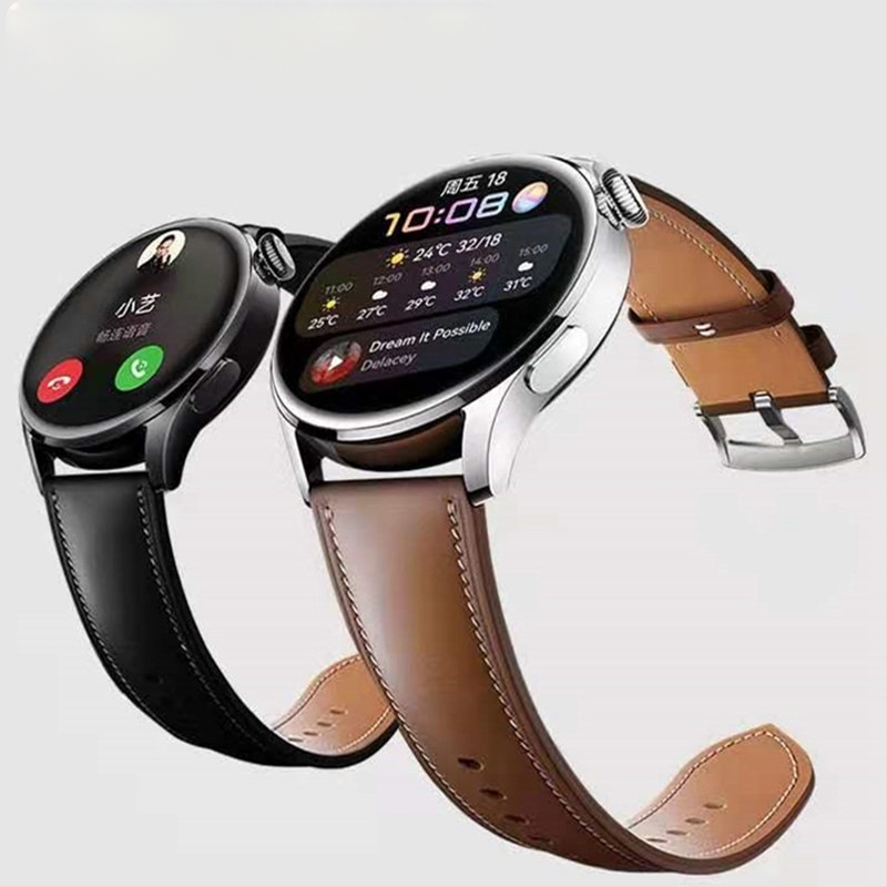 Alkalmas Huawei óraszíjhoz, bőr talppal, szögletes olajos szélű farokkal, barackszínű olajos szélű farokkal, GT5 okosóraszíjhoz