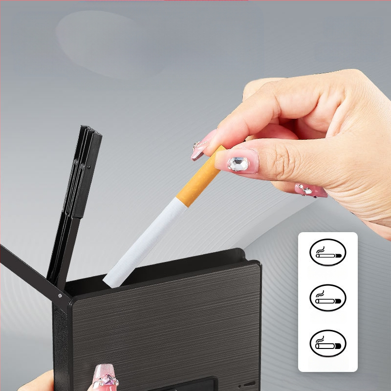 Kreatív durva közepes finom univerzális automata cigarettadoboz öngyújtóval, vízálló, nyomásálló felfújható cigarettadoboz öngyújtóval, nagykereskedelem